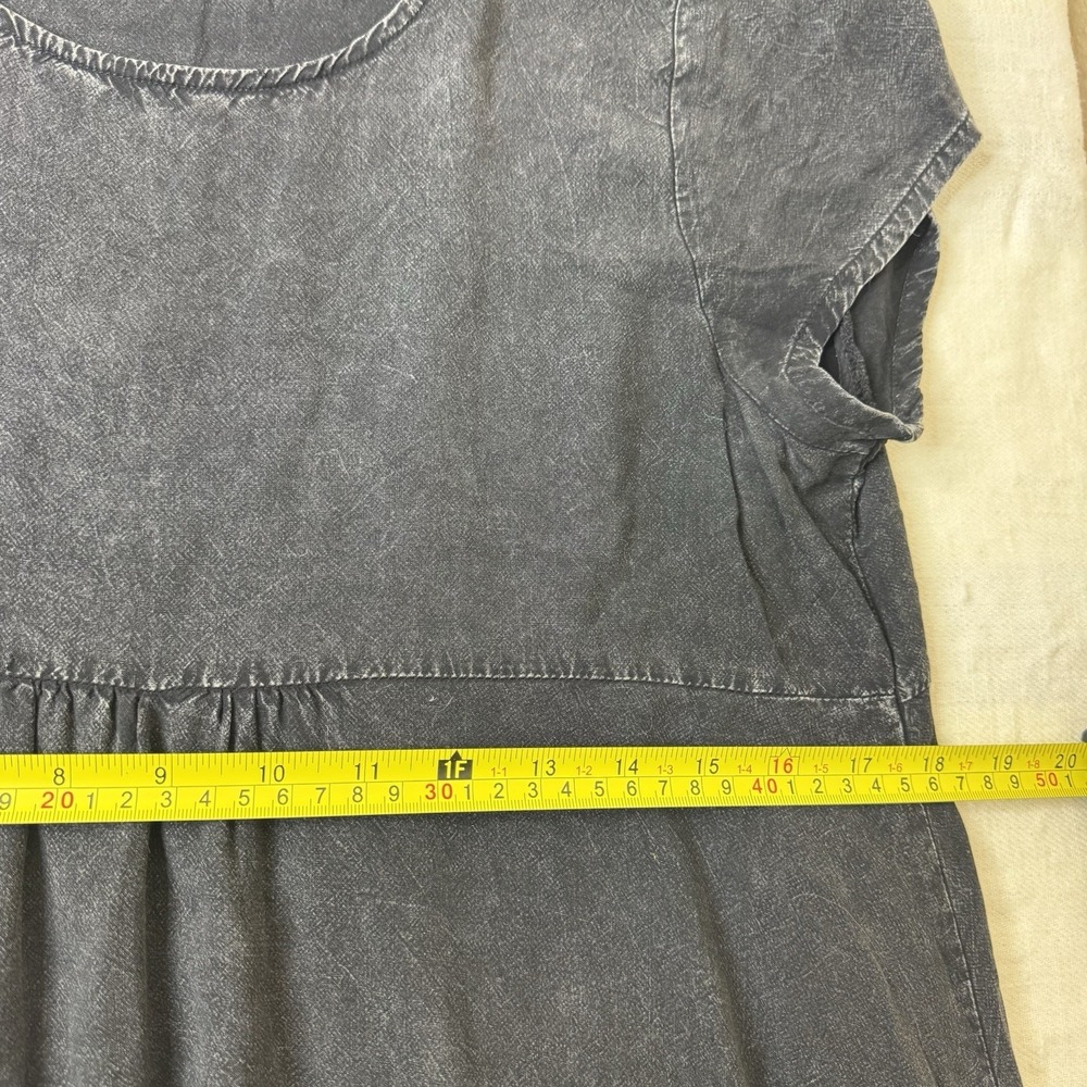 Dreamers Mineral Acid Wash Black Babydoll Top Size M Fairy Grunge Whimsigoth - Picture 5 of 11